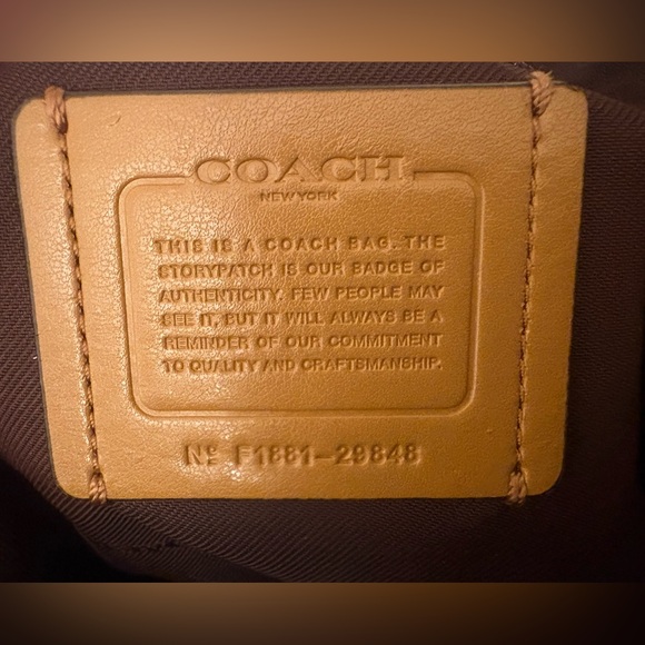 Coach Black and Cream Checkered Satchel - Picture 4 of 7